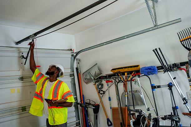 Professional Garage Door Installation technician working in Gages Lake, IL